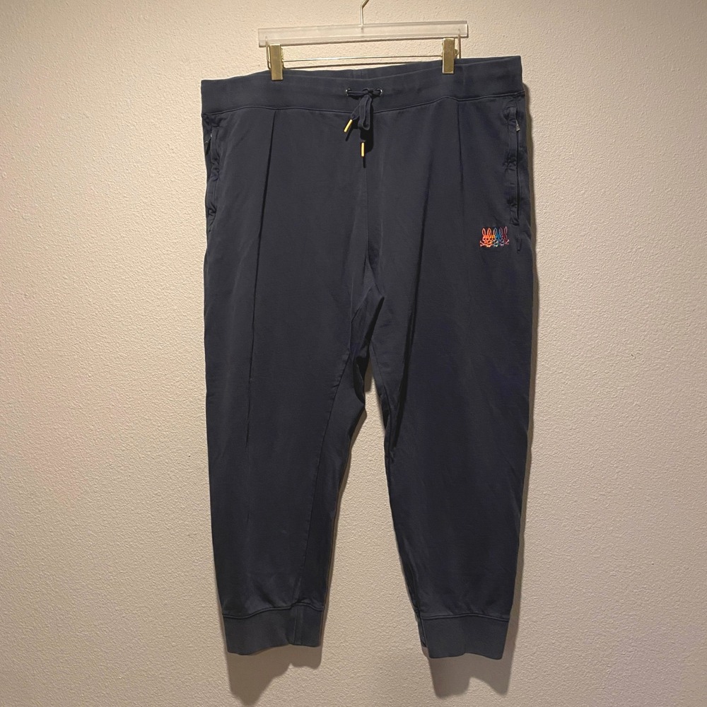 Psycho Bunny‎ Men's XL Gray Jogger Pants Embroidered Logo Casual Lounge